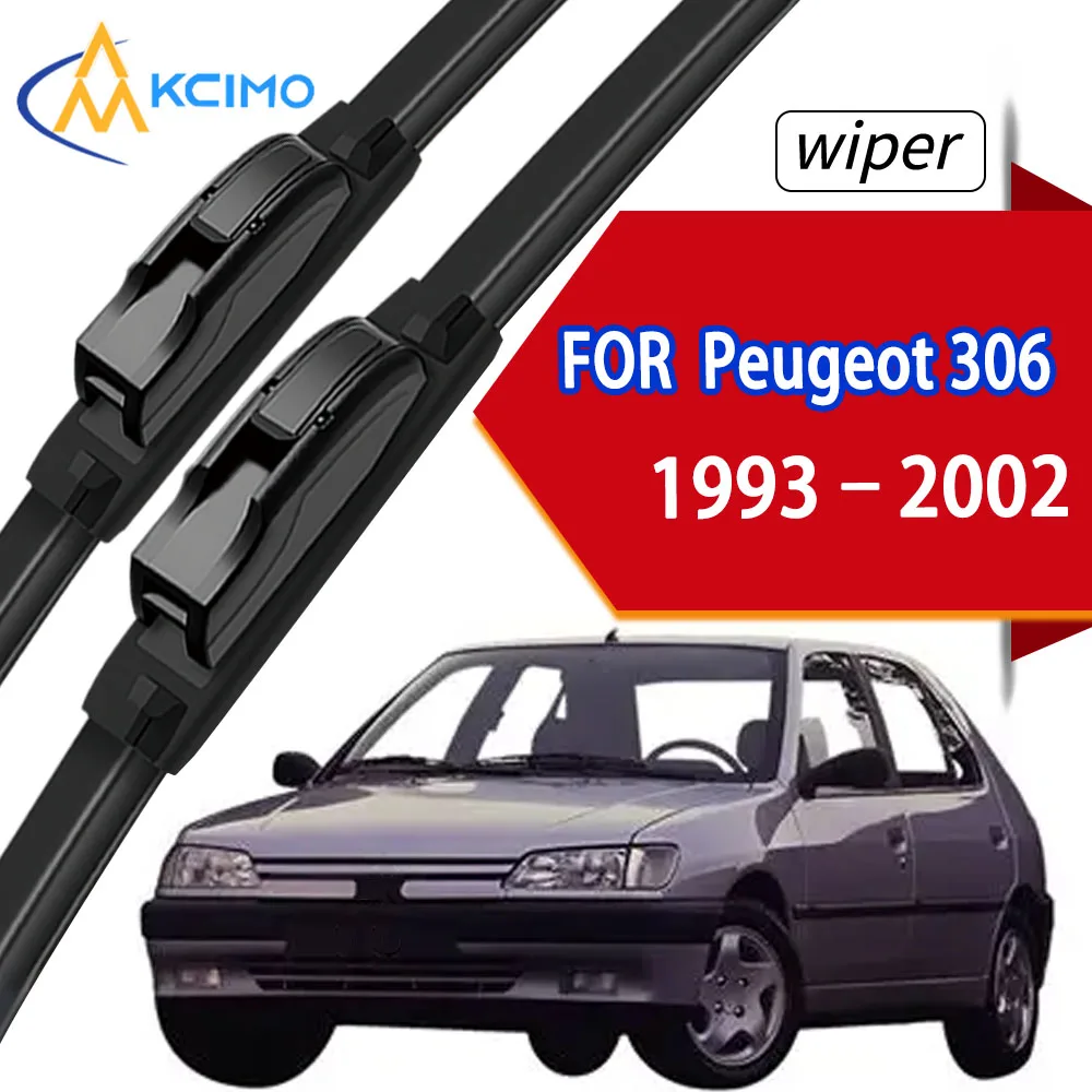 

2Pcs Front Windscreen Wiper Blades For Peugeot 306 1993–2002 High Grade Long Life Rubber Wipers