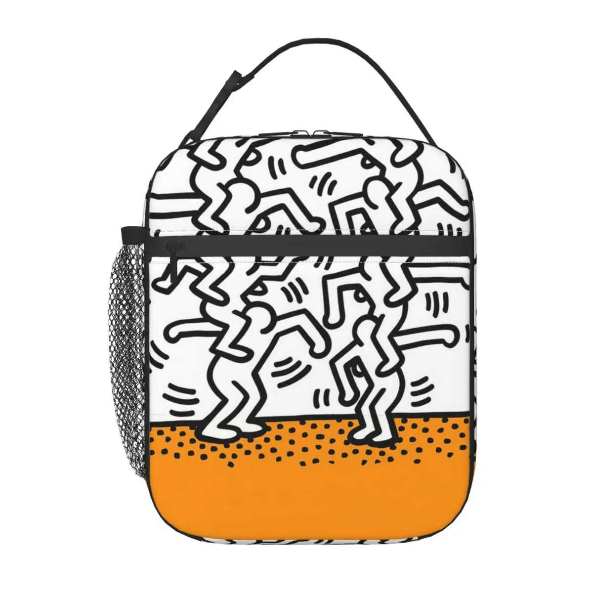 Keith Haring O Insulated Lunch Bag for Women Children Portable Food Boxes Thermal Lunch Box Tote