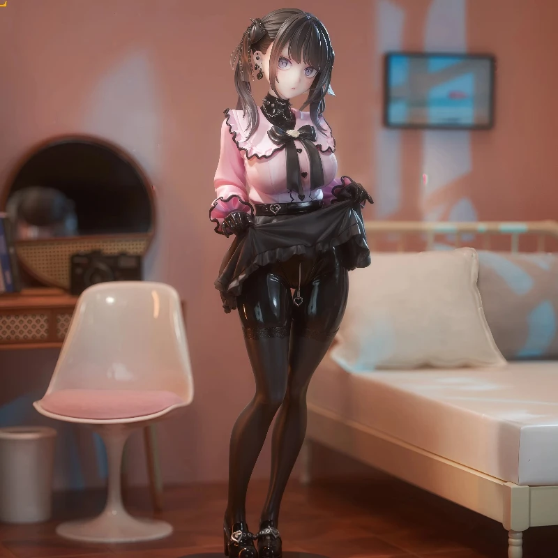 

New 26cm Miu Kurokawa Full Painted Gk Statue Interchangeable Face Anime Figure Desktop Ornament Gift For Anime Fans