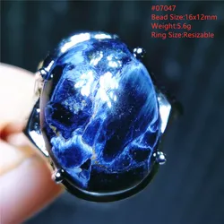 Natural Blue Pietersite Adjustable Ring From Namibia Jewelry 925 Silver Fire Pietersite Chatoyant Gemstone Stone Ring AAAAAA
