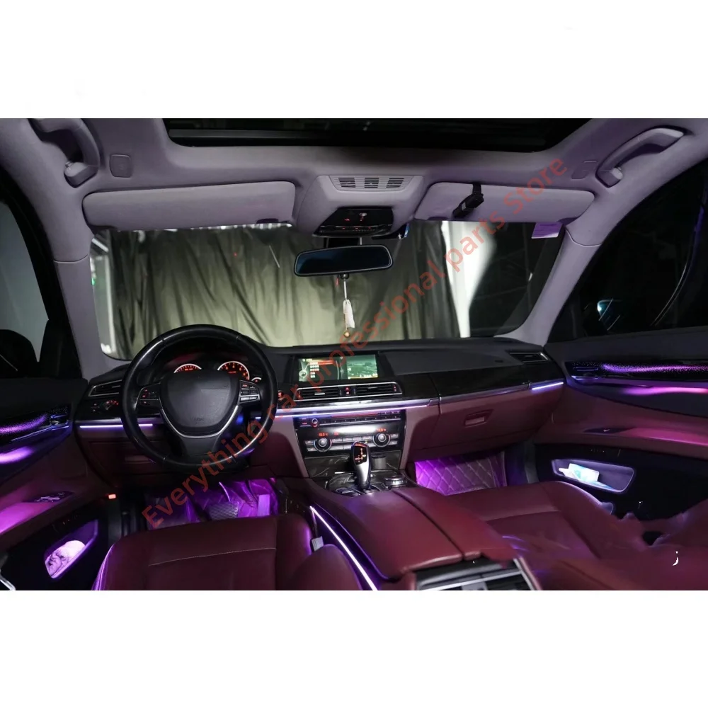 Automotive LED Ambient light parts for BMW F01 F02 Door trim panel 64 color Interior Atmosphere modification APP Screen control