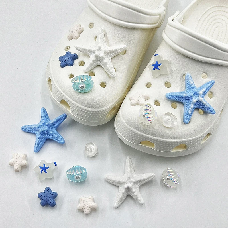 Creative Sea Shell Hole Punch & Starfish Shoe Charms - DIY Kit for Summer Footwear Embellishment