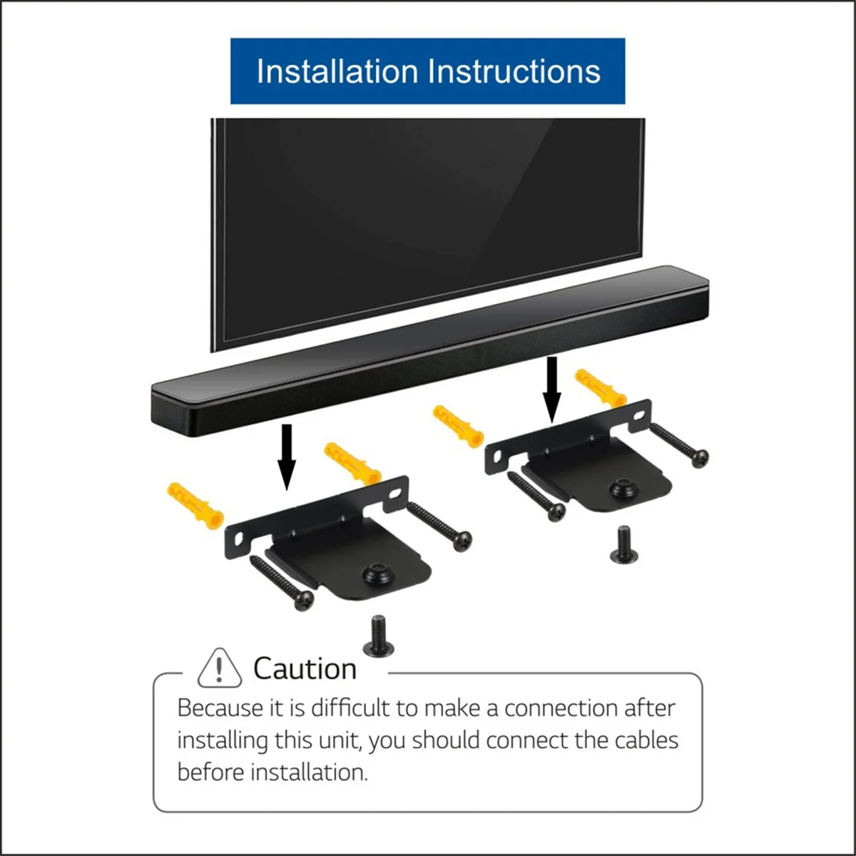 Soundbar Wall Mount Bracket for LG SH4 SJ4R SJ4Y SJ4 SJ2 SK4D SJ5B SH8 SJ8S SH5 LAS455H NB5540/S54A1-D NB4540/S44A1-D
