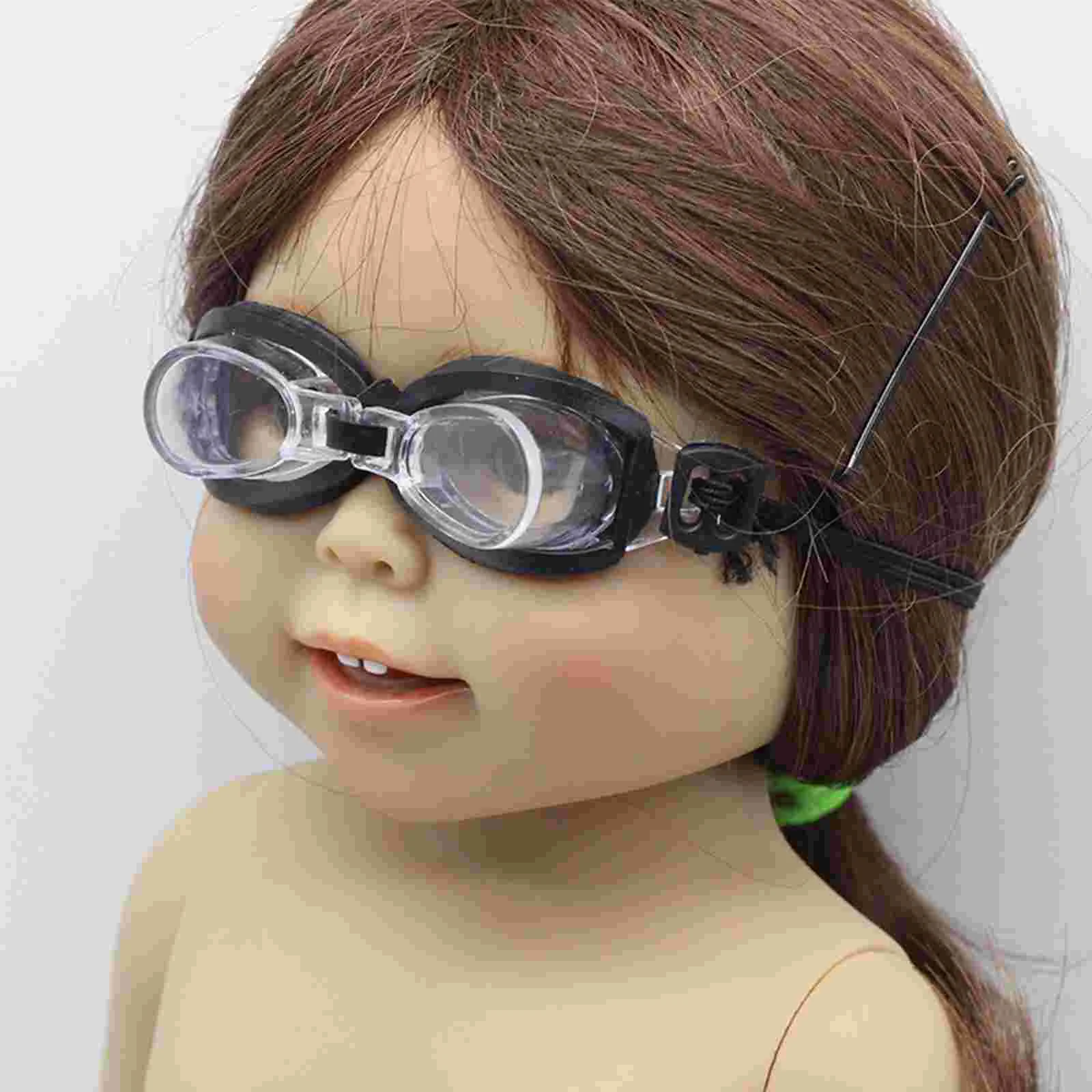 

4 Pcs Mini Baby Goggles Tiny Swim Cartoon Accessories Babies Dolls Toddler Decors Plastic for Girls