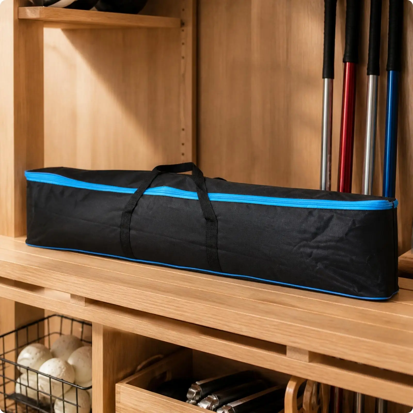 Large Gate Ball Sport Carrier Bag Foldable Waterproof Oxford Cloth Storage for Athletic Equipment Travel Use