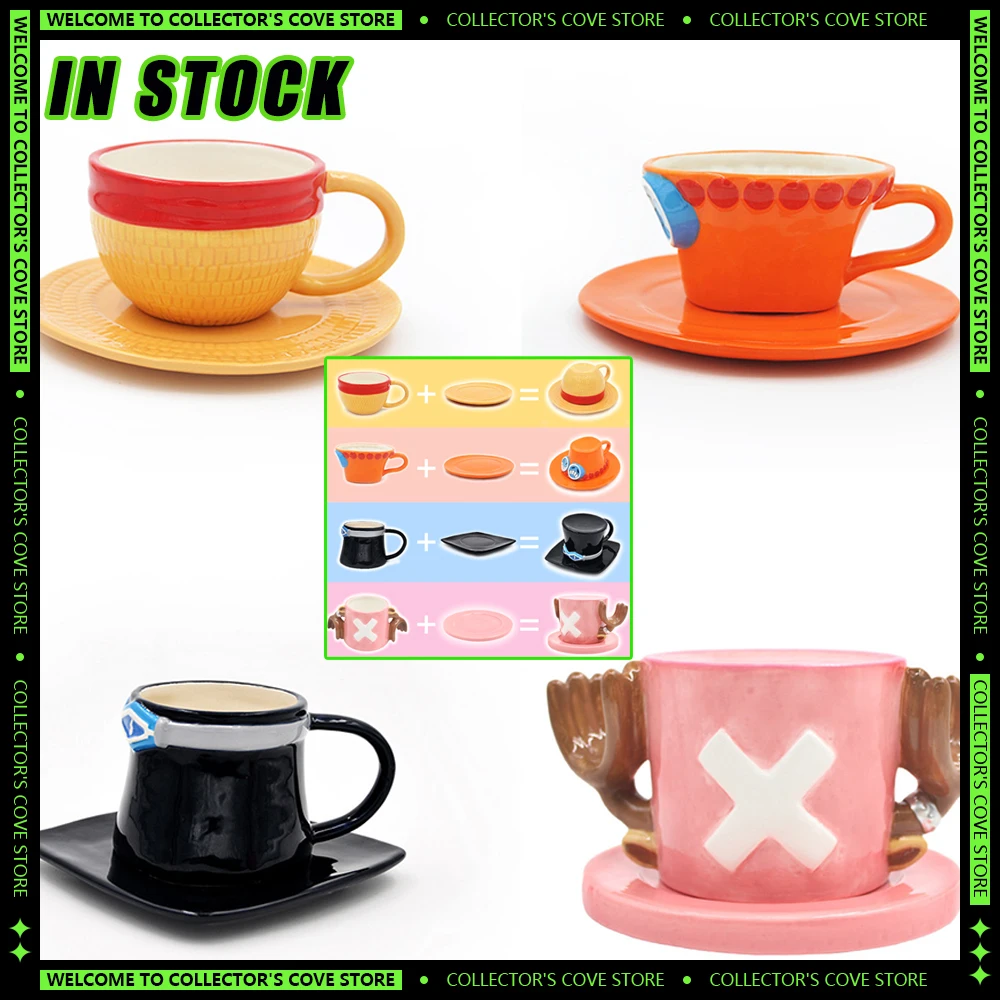 New One Piece Mug Water Coffee Cup Cosplay Creative Three Brothers Hat Shaped Cup Anime Chopper Ace for Party Kids Xmas Gift Toy