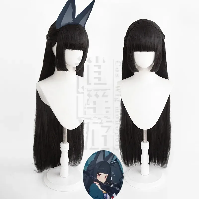 

Hoshimi Miyabi, парик для косплея ZZZ, игра Zenless Zone, шпилька с нулевыми ушками, черная длинная секция, 6, термостойкие парики для косплея