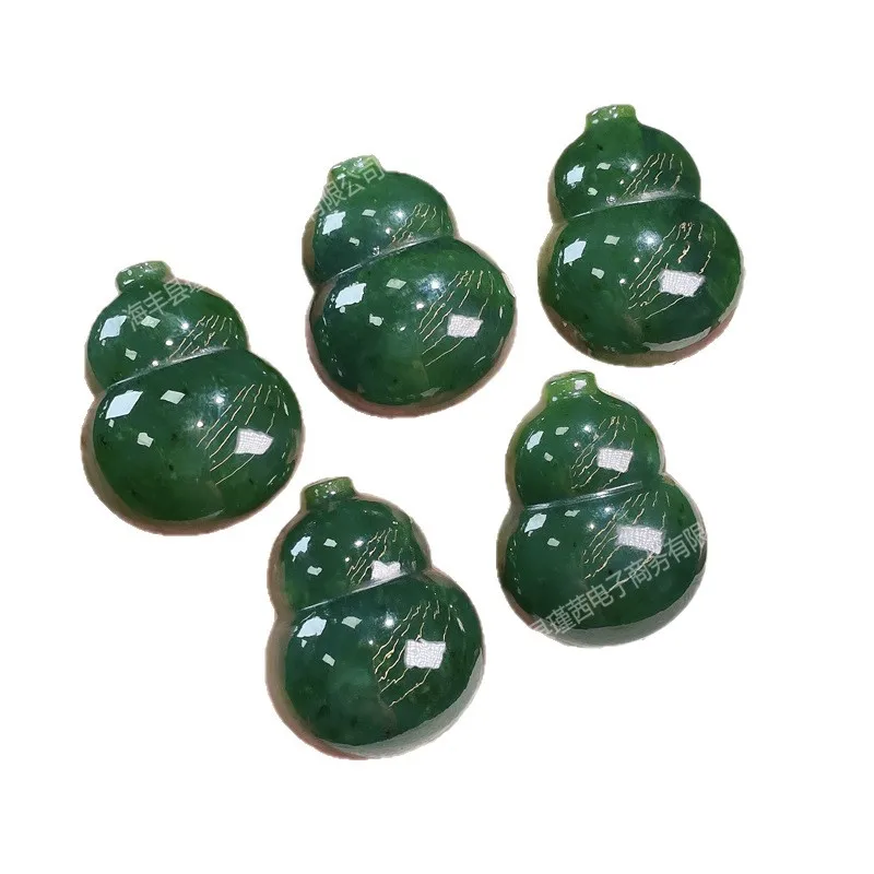 Natural Hetian Jade Gourd Pendant Necklace Accessory Jewelry Clavicle Chain view 4