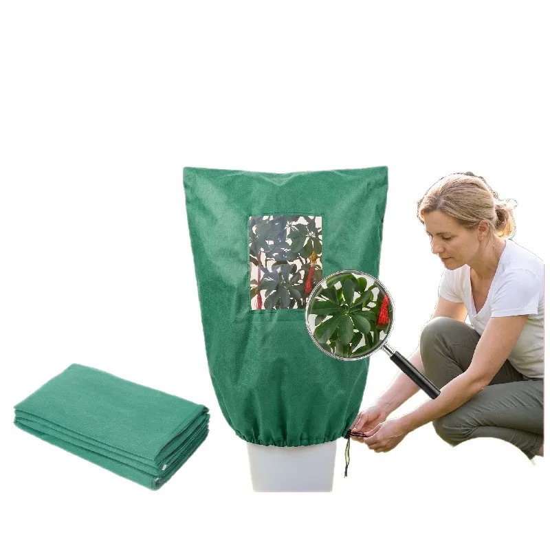 Plant Non Woven Fabric With Viewing Window  Plant Frost Protection Cover