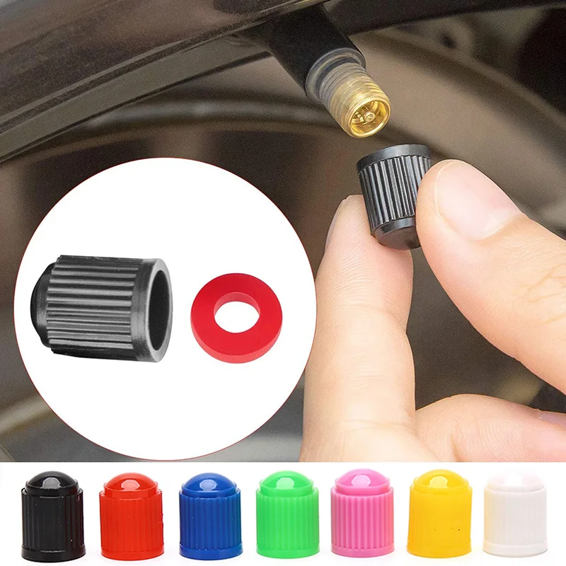 

Tire Stem Valve Caps with O Rubber Ring Universal Tyre Stem Covers for Cars Bikes Motorcycle Bicycle Trucks SUV Car Accessories