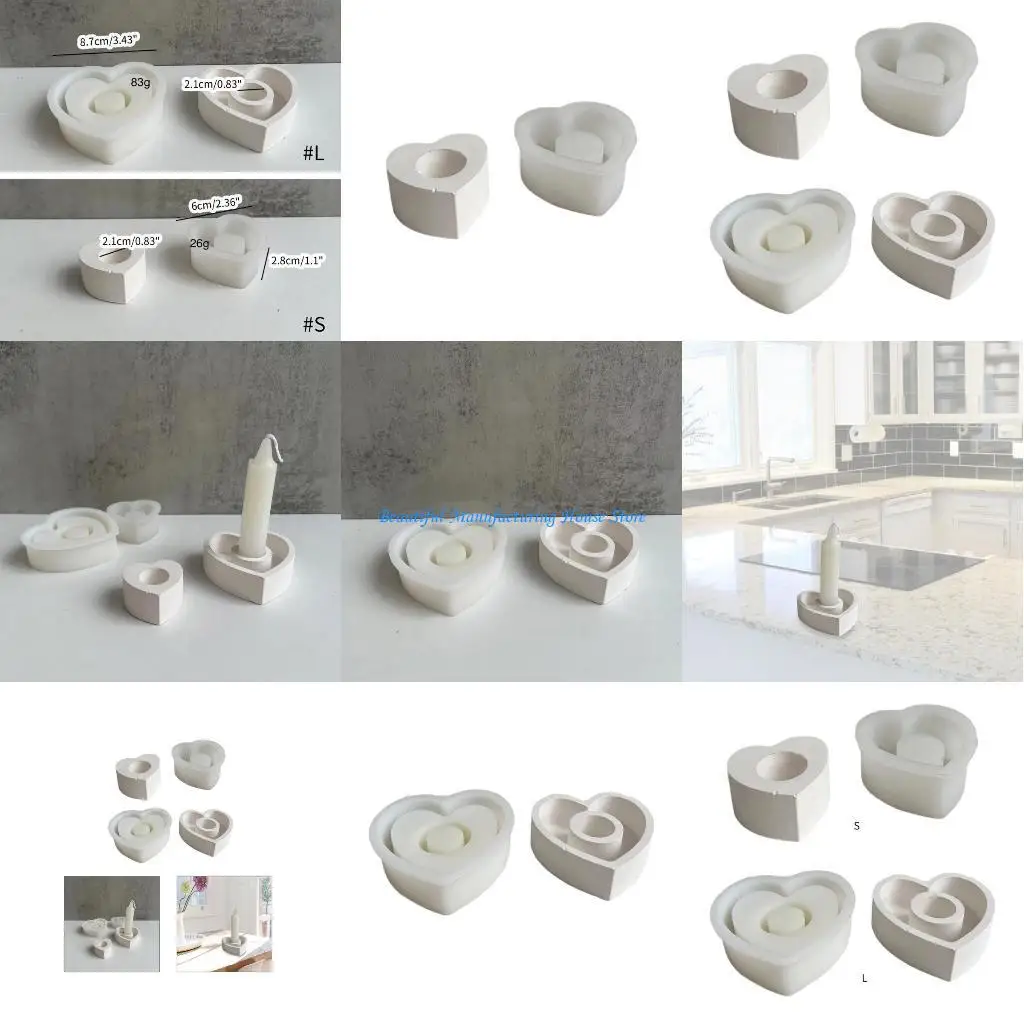 

E56A Мягкая силиконовая форма из эпоксидной смолы, инструмент для литья гипса «сделай сам», для любви, в форме сердца, декоры