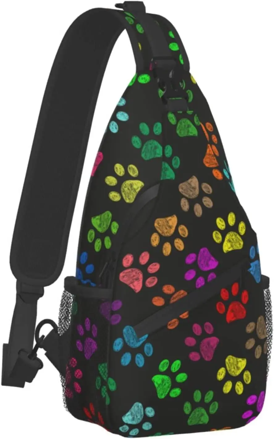 

Paw Sling Bag Crossbody Travel Hiking Chest Backpack Shoulder Daypack for Women Men