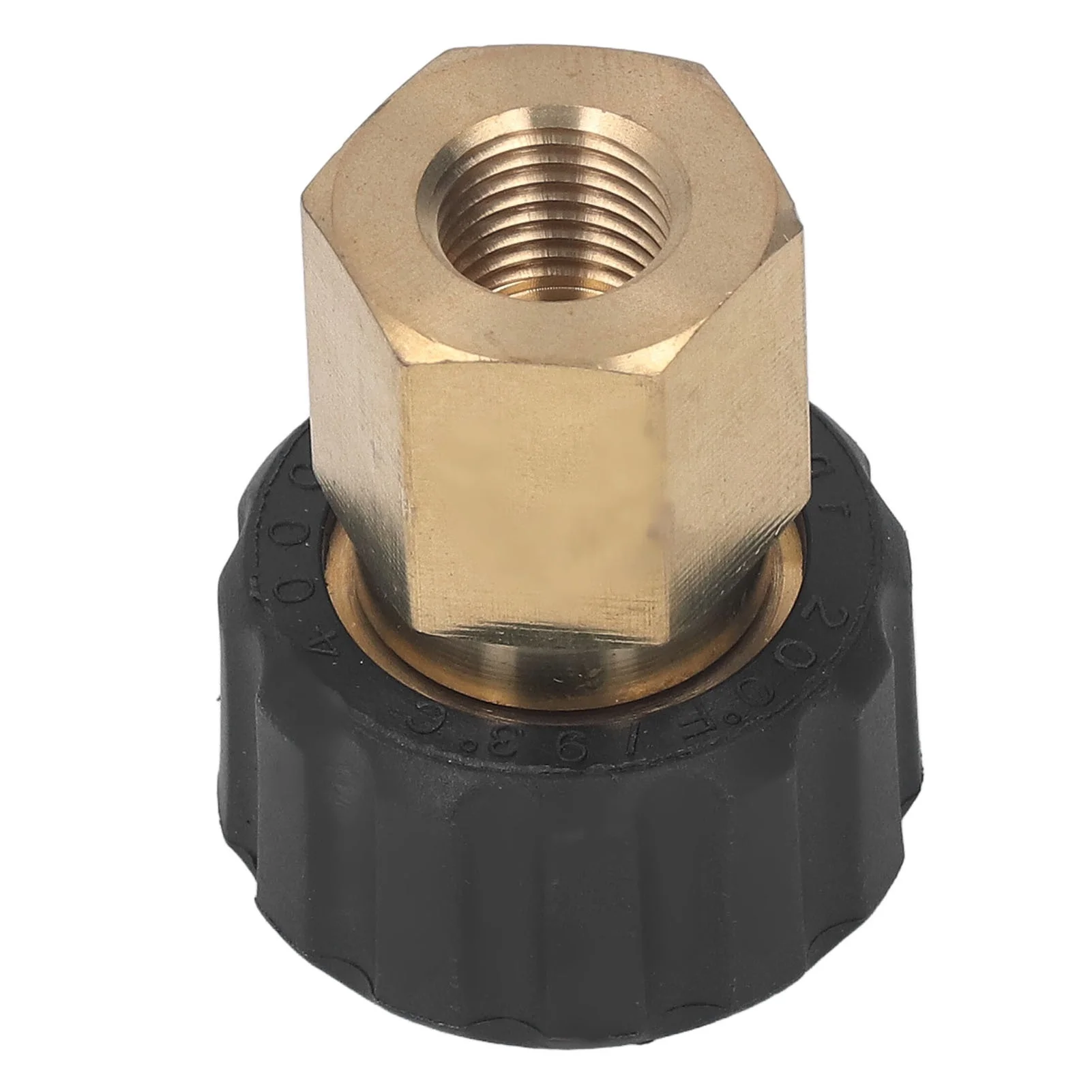Pressure Washer Adapter Brass Rubber Anti Corrosion G1/4in to M22 X 1.5mm Pressure Washer Hose Thread for Replacement to Female
