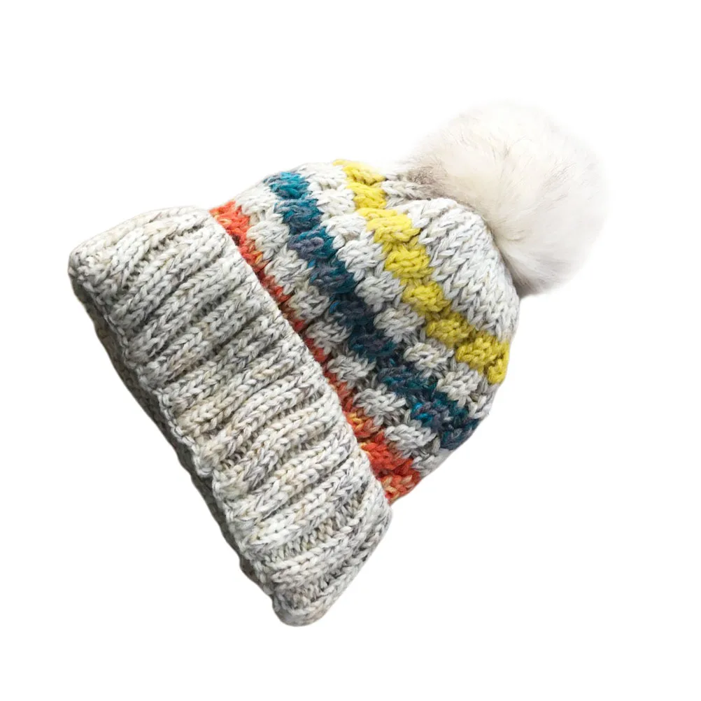 

Beige Woman Knit Hat Warm Soft Beanie Cap Fashionable Autumn Winter Headwear Most Woman Knitted Hat