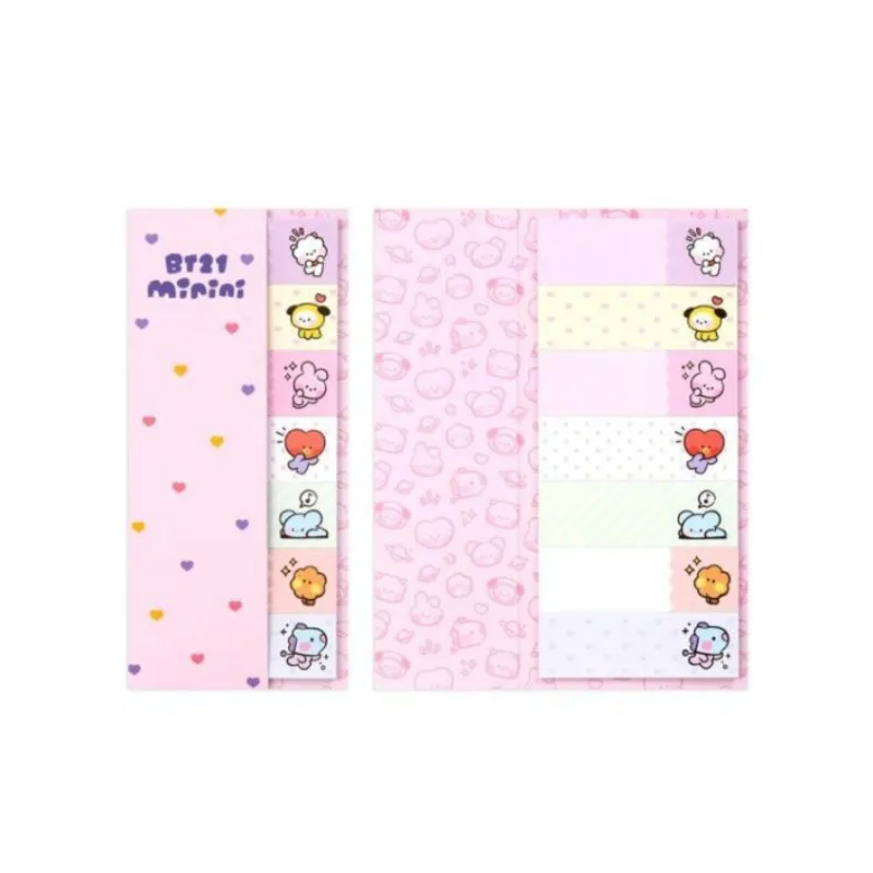 Anime Bt21 Sticky Note Paper Kawaii Students RJ KOYA CHIMMY Stickers Planner Notepad Message Memo Pad School Office Supplies Toy