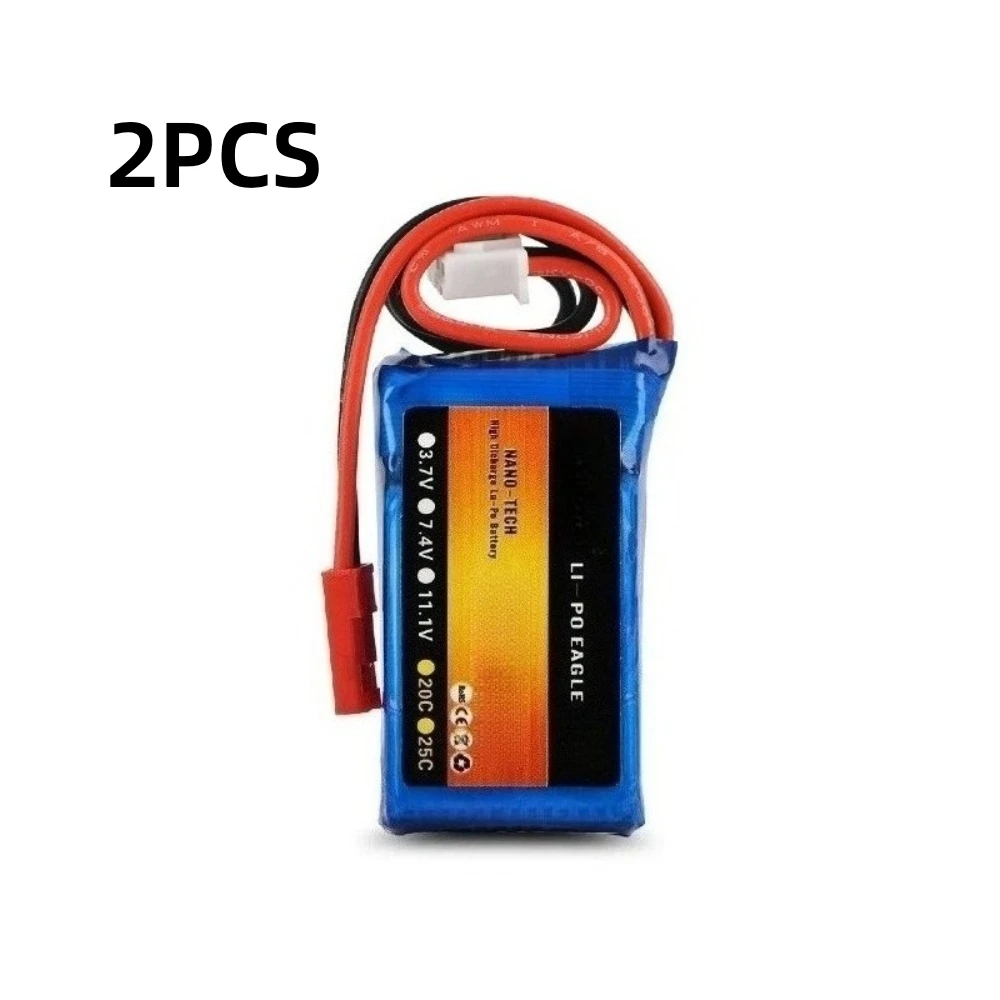 2PCS RC Airplane Lithium Battery 3.7V 7.4V 11.1V 850mAh 25C With Protection Board