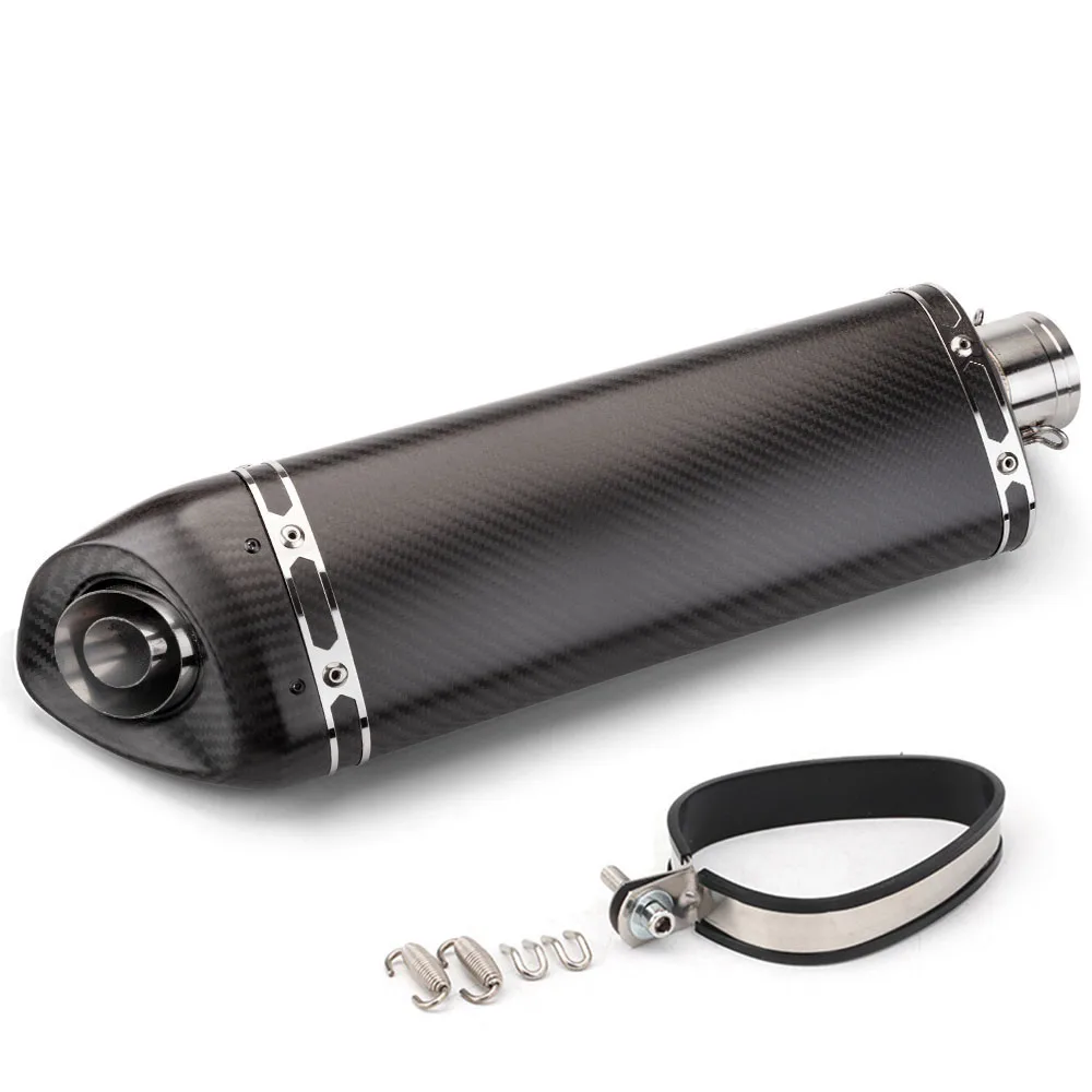 

STLFMotorcycle Carbon Fiber Exhaust Muffler Pipe Universal M20 Exhaust Muffler for Nmax Tmax530 Msx125 GSR600 R25 R15v3