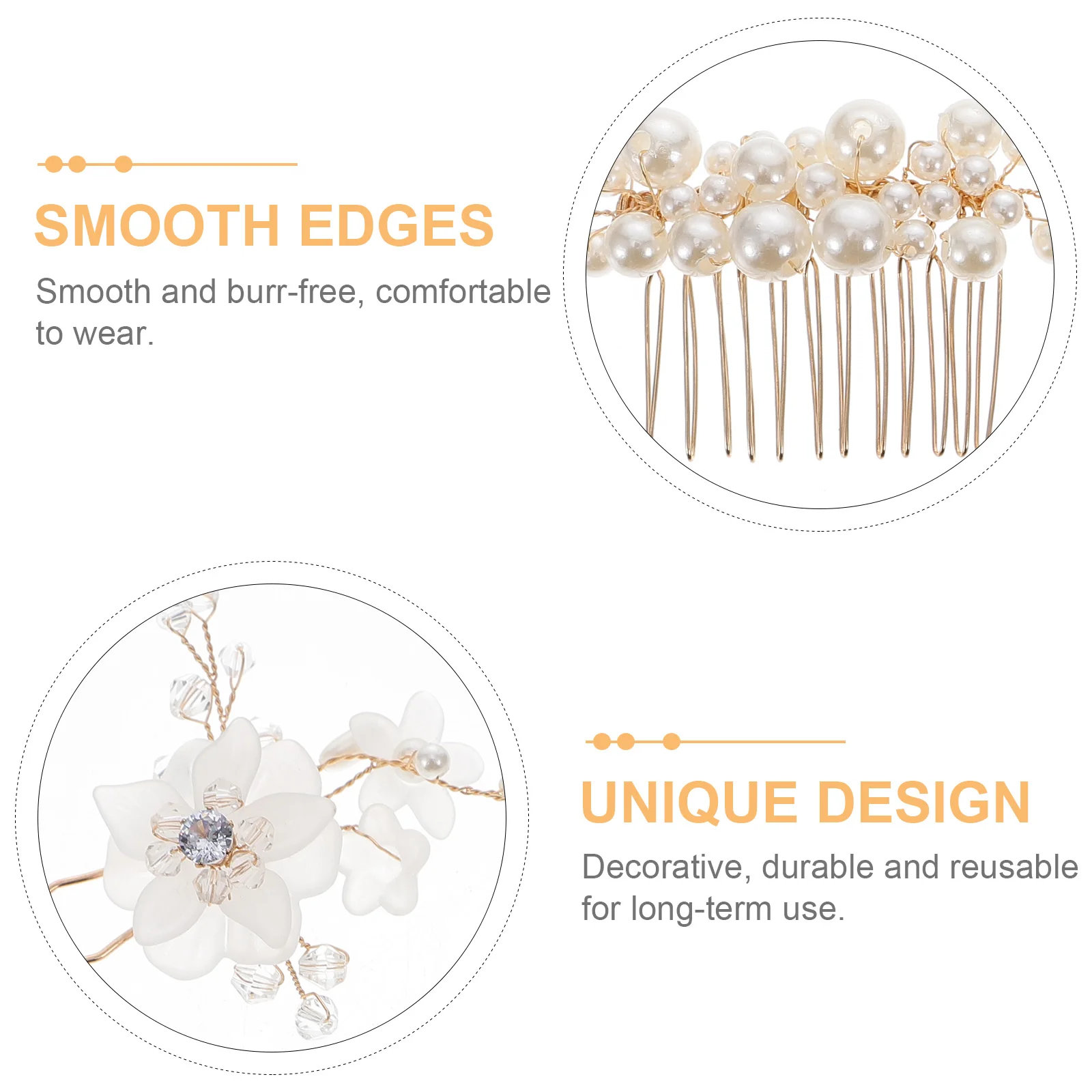 

6 Pcs Hair Accessories Hairpin Headdress Bride Pearl Pins Bridal Acrylic Ornaments for Women Combs Wedding