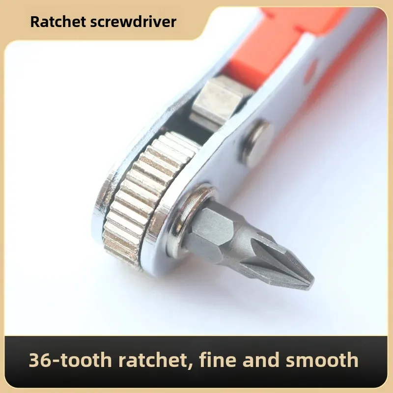 Compact Space Double-Sided L-Shaped Screwdriver With 36 Teeth For Dual Purpose Right And Left Hand Use Stainless Steel Material