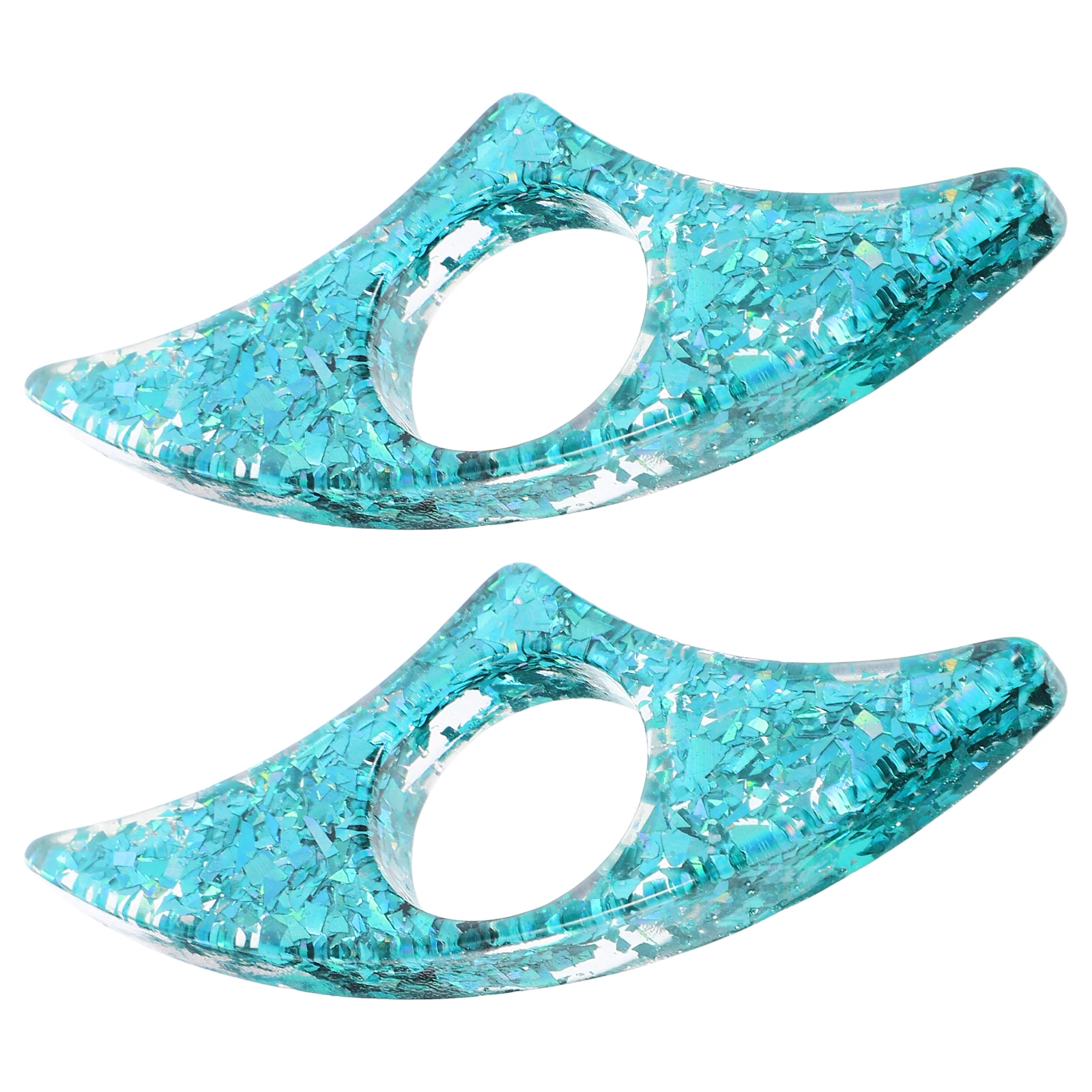 

2pcs Gold Foil Bookmarks Creative Thumb Page Holders Epoxy Finger Accessories for Students Teachers Reading Lovers Blue