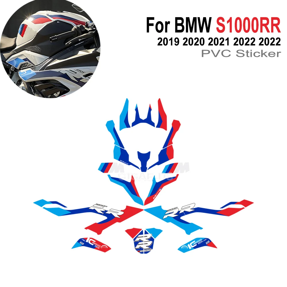 S1000RR M1000RR Motorcycle Protector Tank Knee Pad Grips Gas Fuel Oil Stickers Decals For BMW S1000 RR S1000 M 2019 - 2022