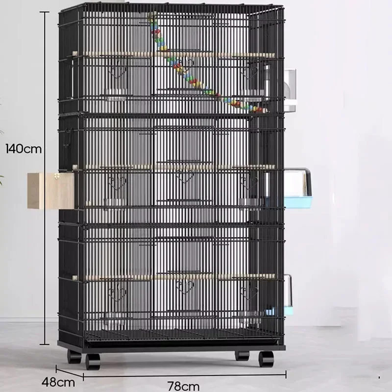 Black Budgie Bird Cages Animal Canary Nest Perches Hut Protector Big Bird Cages Parrot Quail Gabbia Per Uccelli Pet Products