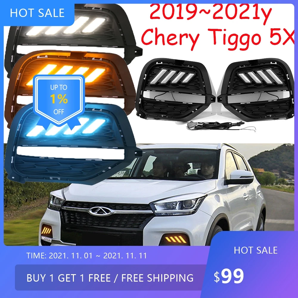 

2019~2021y for Chery Tiggo Tiggo5X daytime light auto accessories Tiggo 5X LED headlight for Chery Tiggo5x Tiggo fog light