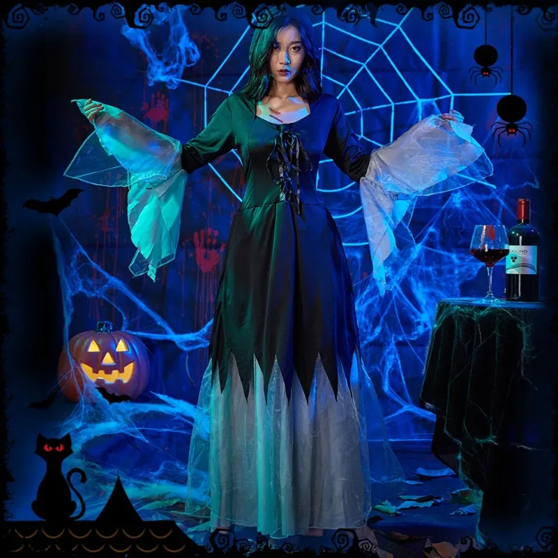 زي الهالوين التنكري للنساء، مجموعة حفلات الساحرة، فستان الساحرة