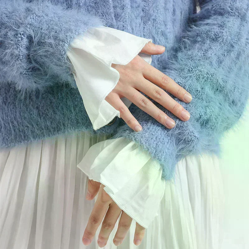Nail Photo Glove Beautiful Gentle Fake Cuffs Decorative Chiffon Flare Cuffs Fashion Sexy Nail Art Accessories Photography Props