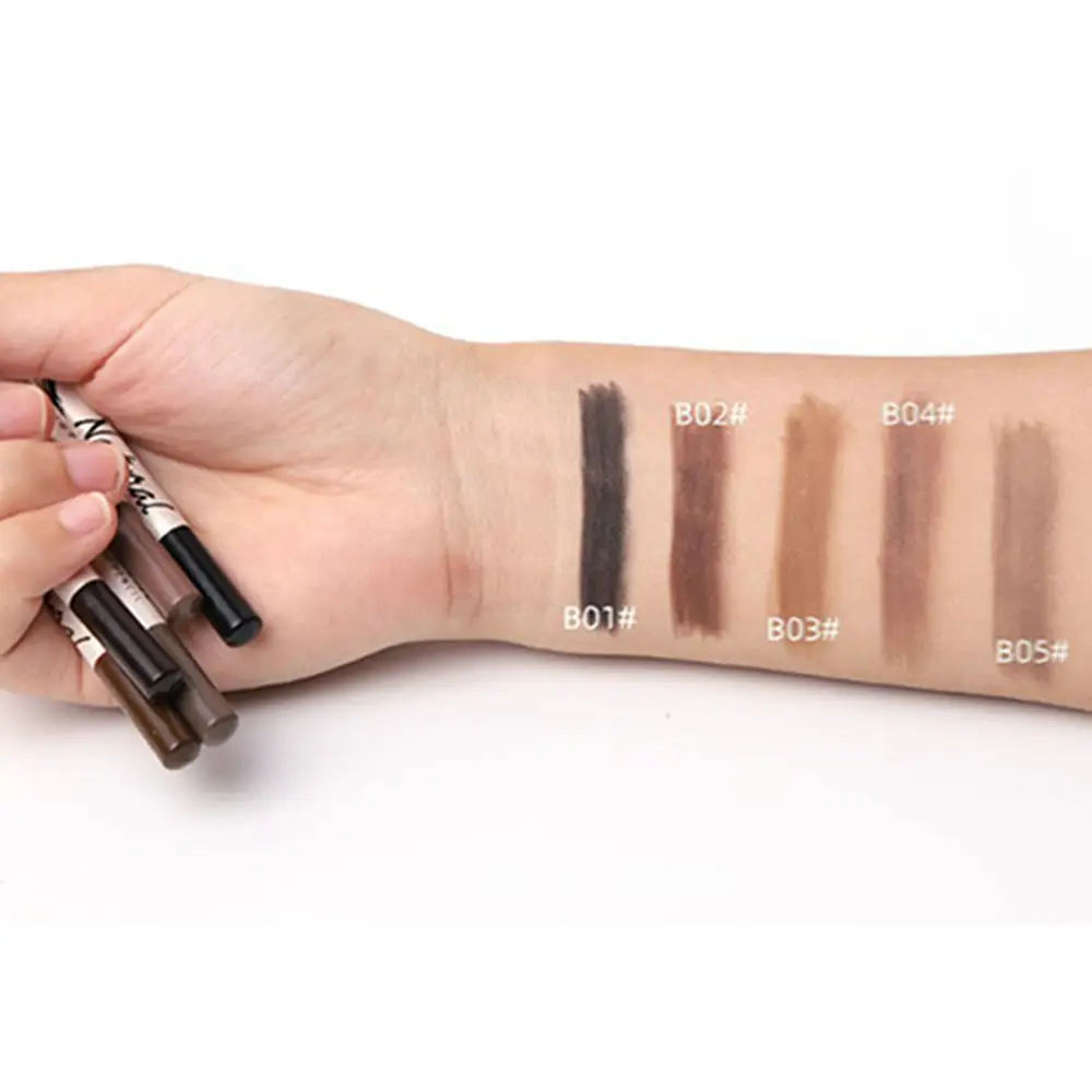 3 szt. Wodoodporna kosmetyczna kredka do brwi pięć kolorów naturalne brwi mieszanie kolorów trwałe trwałe ekologiczne kredki do brwi