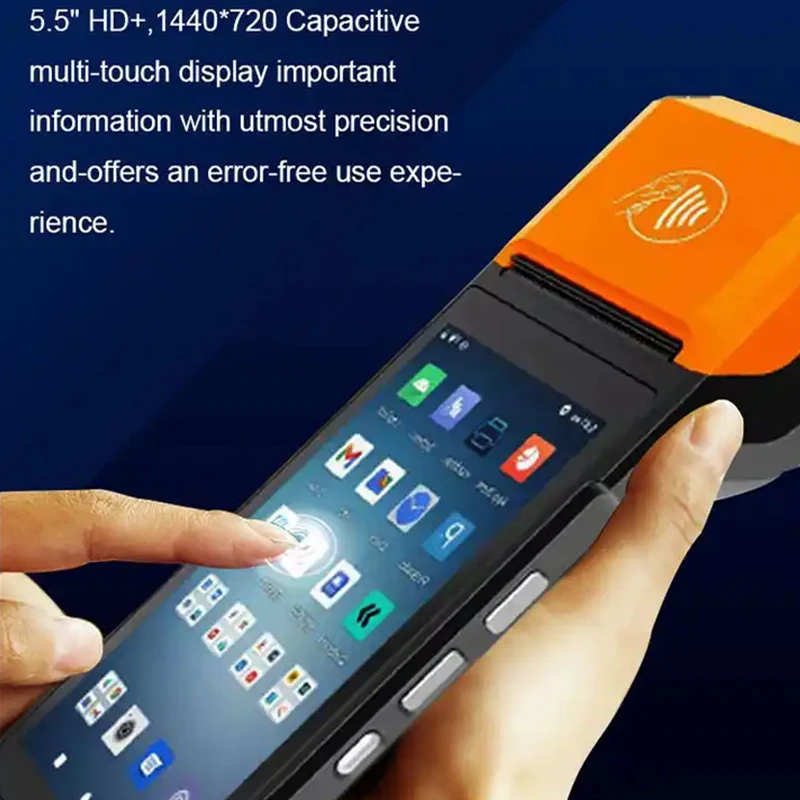 All In One Point of Sale Hand Hold Contactless POS Hardware Systems NFC Portable POS Machine Device for Commercial Retailing