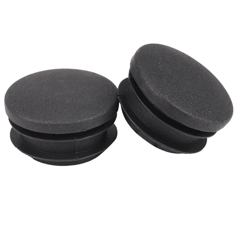 Black Plastic 35Mm Dia Blanking End Caps Round Tube Insert 10 Pcs