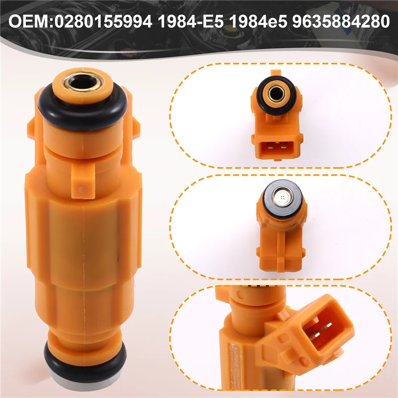 Iniettore di carburante 0280155994 1984. E5 9635884280 Set da 6 pezzi per Citroen C5 C8 406 607 807 Renault Fiat Lancia 3.0L