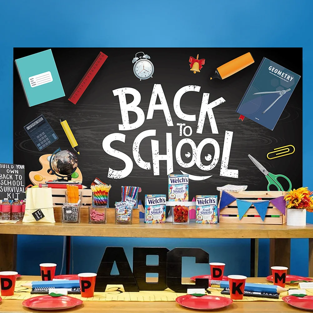 

Back to School Banner Decor Party Decorate Photo Prop Backdrop for Hanging Pendant