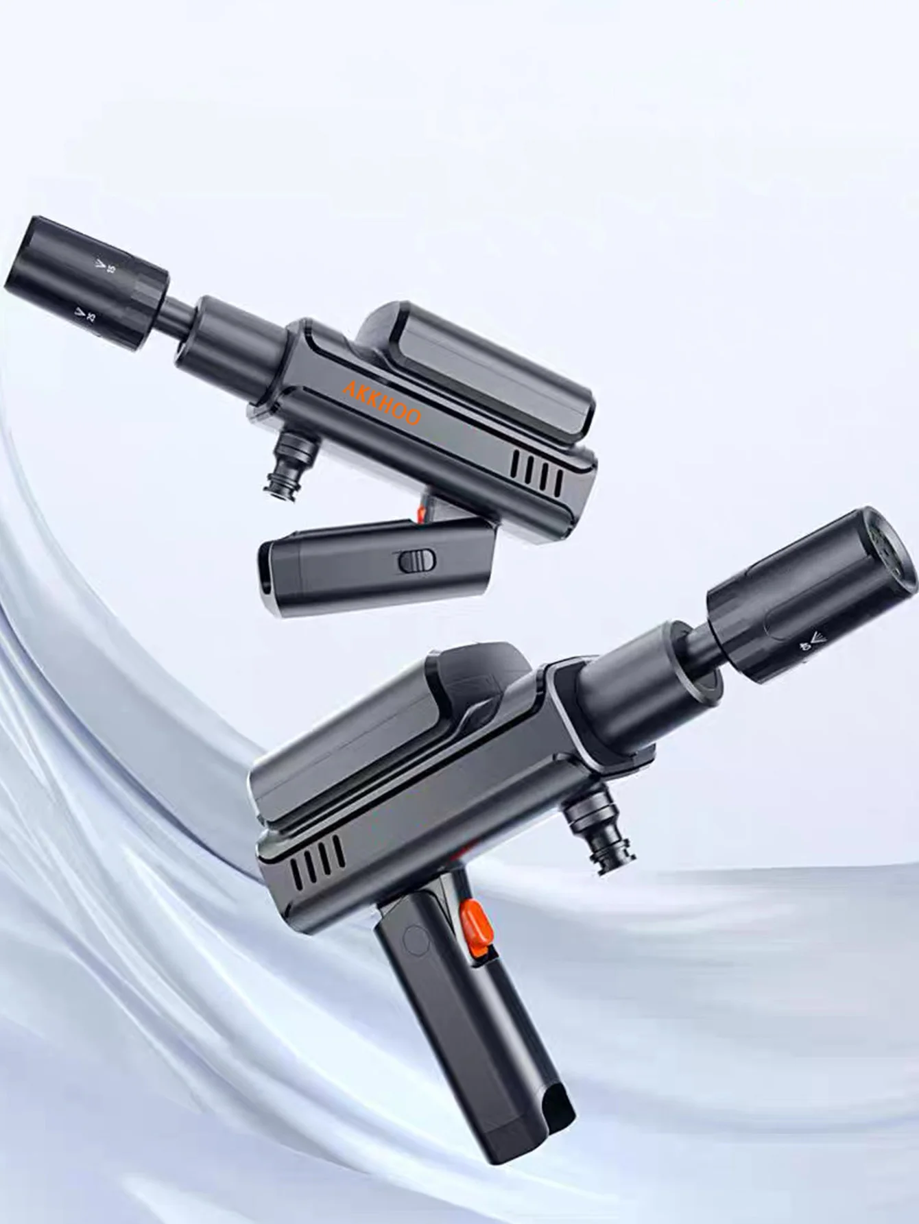 High-pressure water gun for car washing machines, powerful cleaning tool for household electric lithium batteries