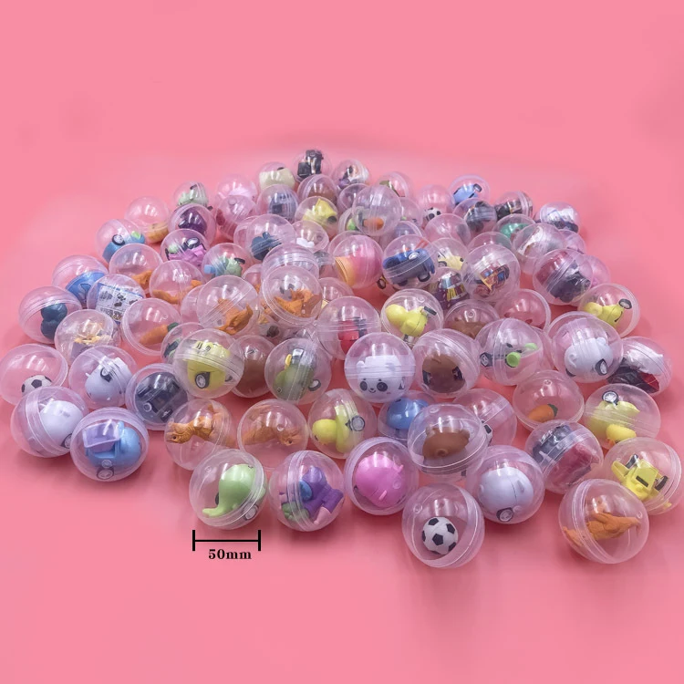 5pcs/10pcs 50mm Novelty Fun Kids Surprise Capsule Egg Ball Model Doll Mix Toys Kids Gift Vending Machine Randomly Shipped