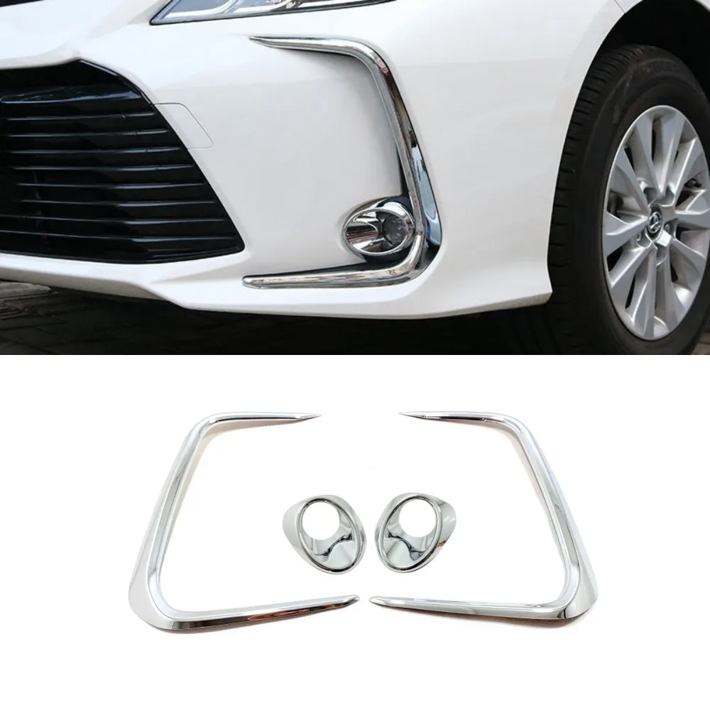 ABS Carbon Fibre Front Fog Light Cover Frame Trims Car Garnish  Exterior Accessories For Toyota Corolla E210 2019 2020 2021 2022