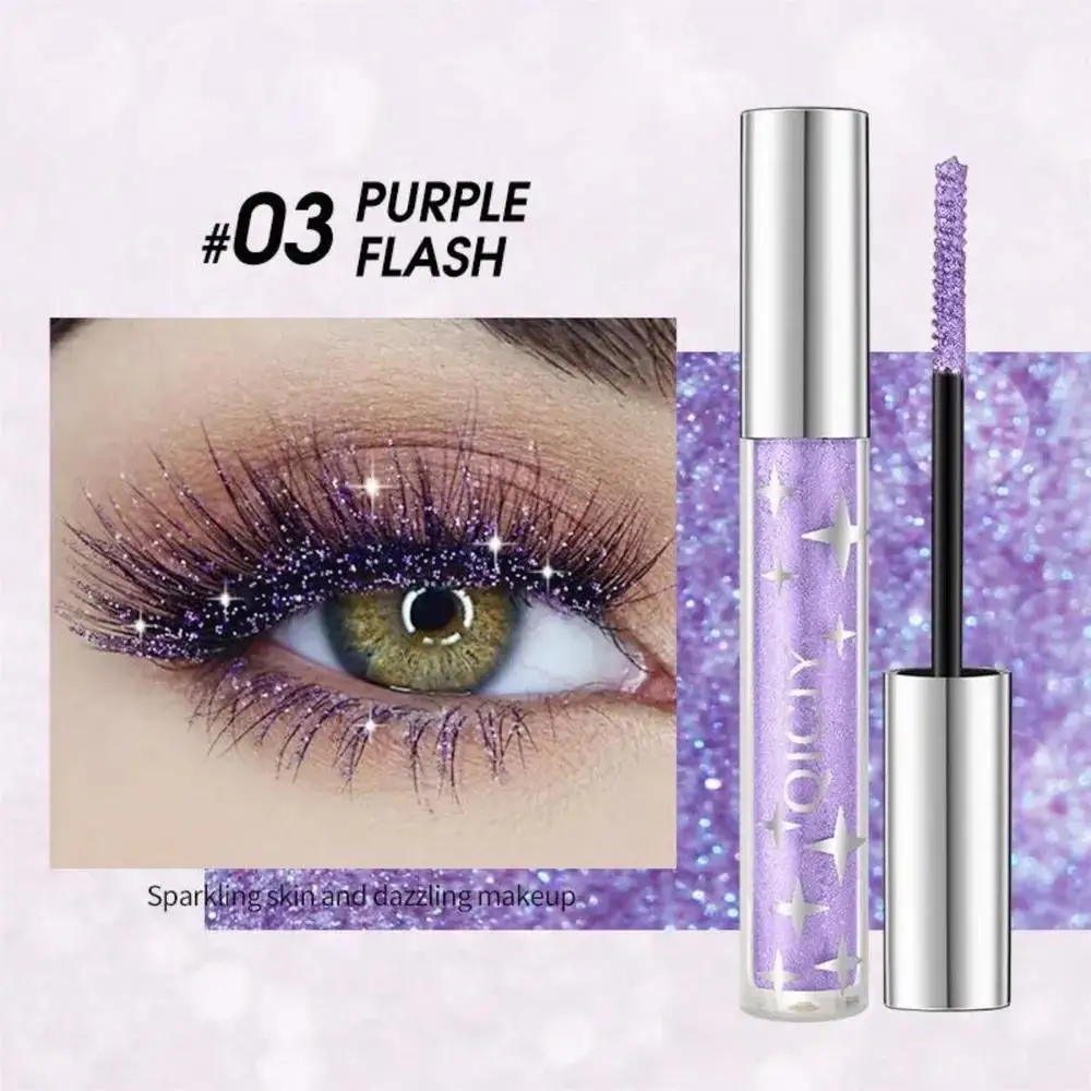 Diamond Shine Waterproof Volume Curl Mascara Glitter Snow Effect Smudge-proof Eye Makeup for All Skin Types Women Cosmetics
