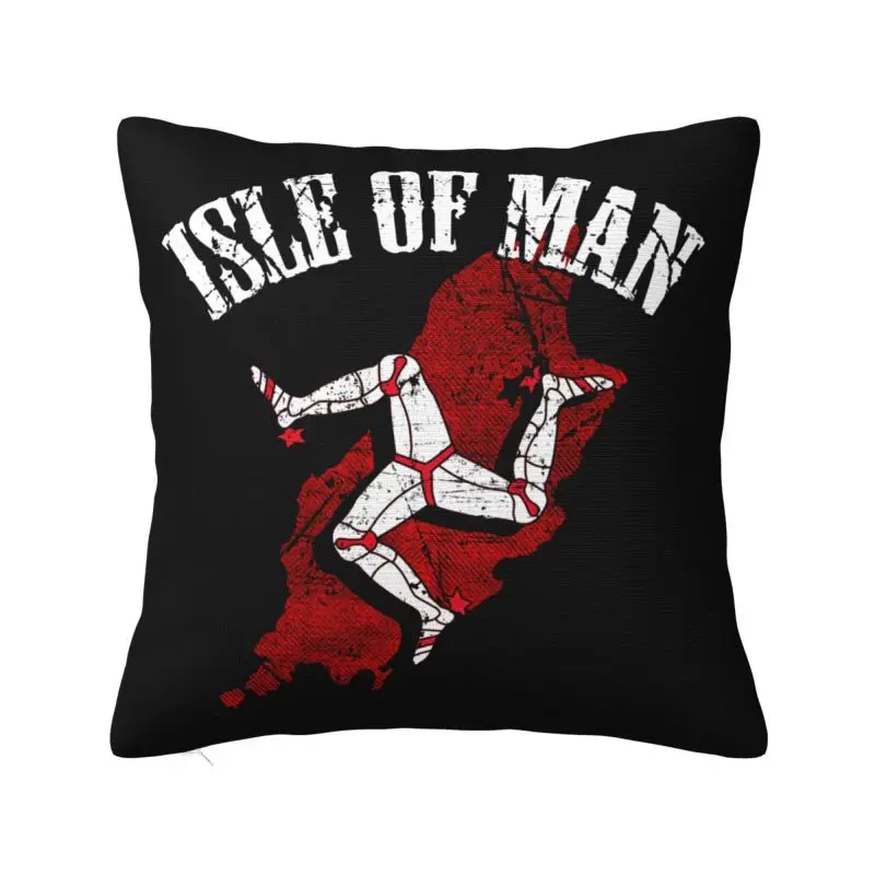 

Наволочка с флагом Остров Человека, домашний декор, роскошные чехлы для дивана, квадратная наволочка из полиэстера, двусторонняя печать