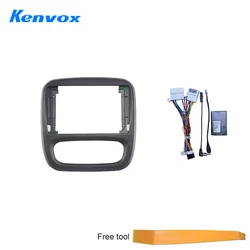 Car Radio For Renault Trafic 3 2014 - 2021 For Opel Vivaro B 2014 - 2018 Android 2 Din Stereo Mounting Bezel Faceplate Frame Kit