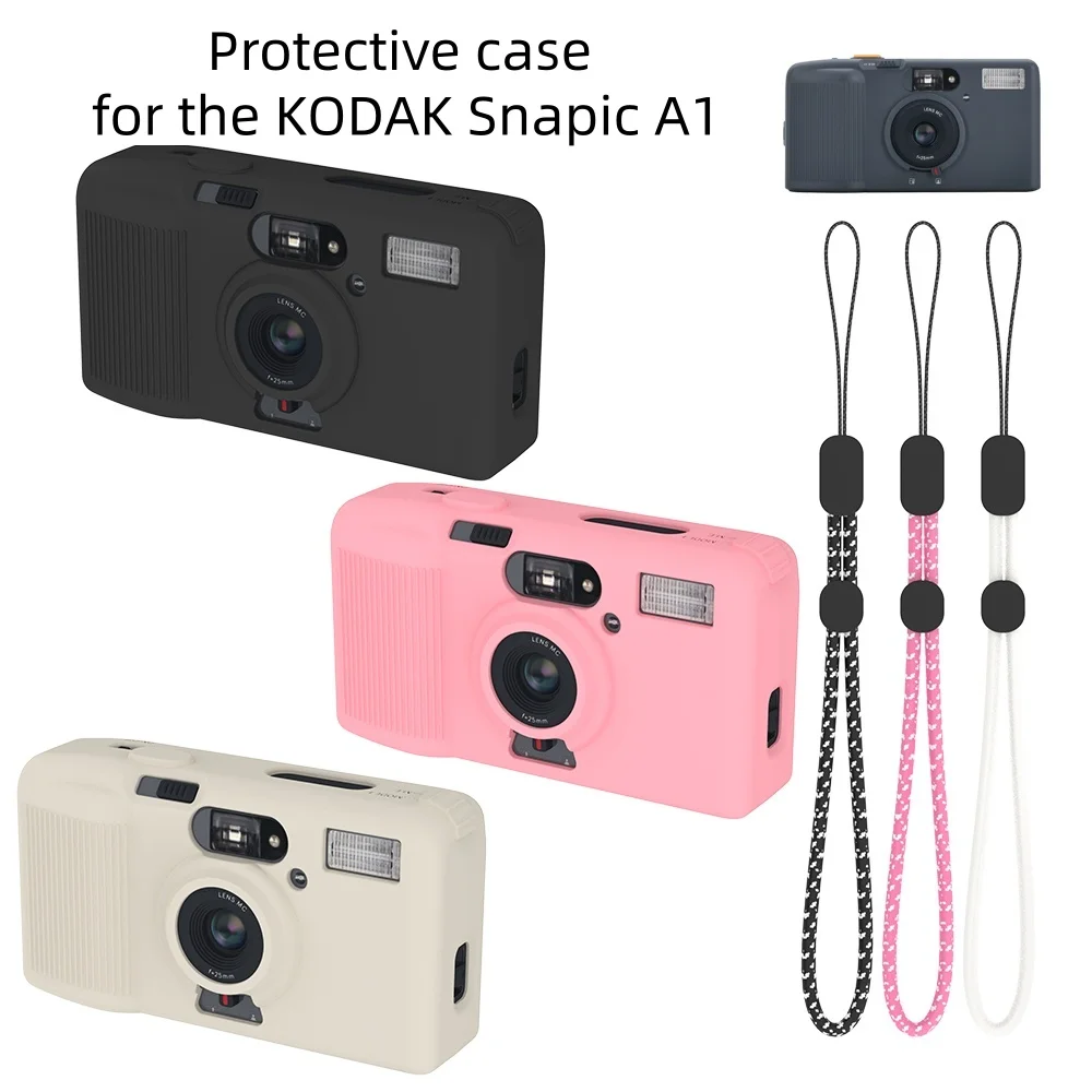 

Camera Silicone Protective Case for KODAK Snapic A1 Dustproof and Shock-resistant Cover Pink Black Gray