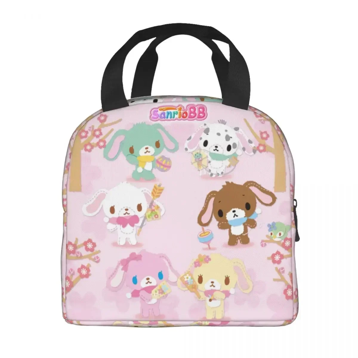 2023 New Cute Bunny sugarconiglietti Lunch Box Anime giapponese Cooler Thermal Food Insulated Lunch Bag School Children Student