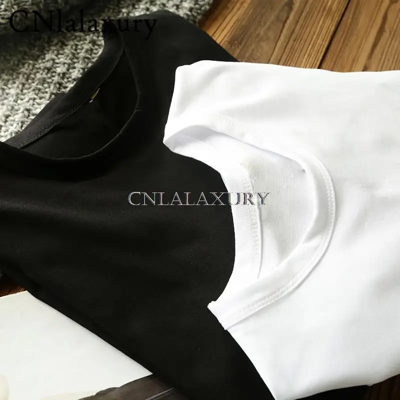 CNlalaxury 2022 New Spring Long Sleeve Solid Color Round Neck Basic All-match T-shirt Women Elegant Casual Female Tops Ladies