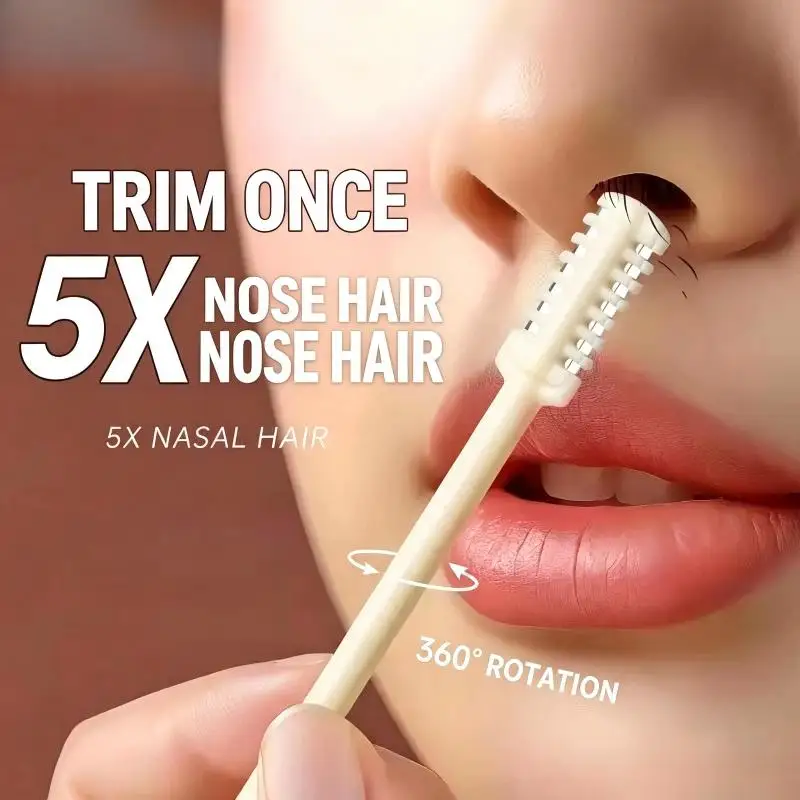 3/5/10Pcs Nose Hair Remover 360 Rotating Nasal Clippers Nose Hair Trimmer for Women Men Manual Nose Hair Trimme