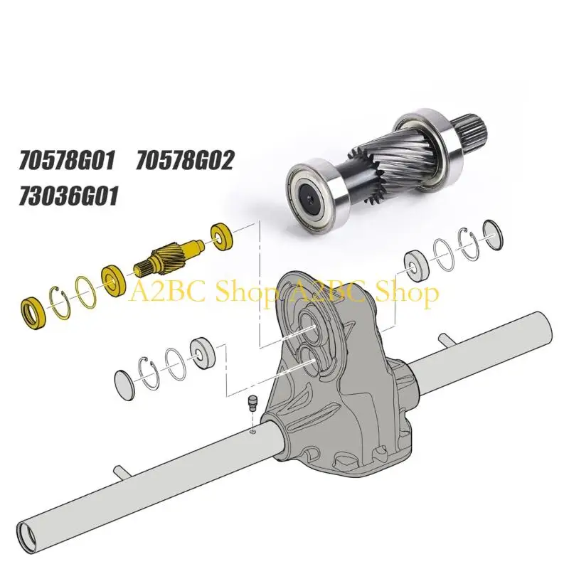 A2BC Upgrades Golf Cart Input Shaft Assembly Robusts Metal Material Golf Vehicle Drive Shaft Set 620329 Suitable for EZGO RXV