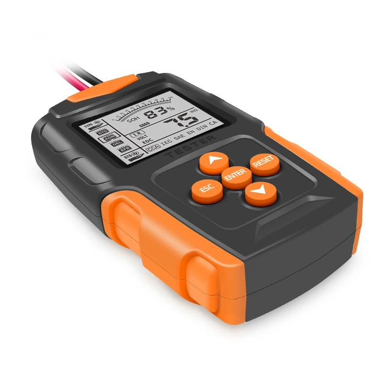 FOXSUR 12V Car battery tester  Motorcycle Battery Analyze Diagnostic Tool Gel AGM WET CA SLA Battery CCA FBT200 Scanner