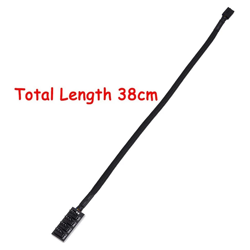 2 حزمة PWM الفاصل، 4-Pin وحدة المعالجة المركزية/حافظة PWM مروحة المحور، 15 بوصة 4-Pin كابل الطاقة، لعلبة تبريد الكمبيوتر المكتبي 12 فولت