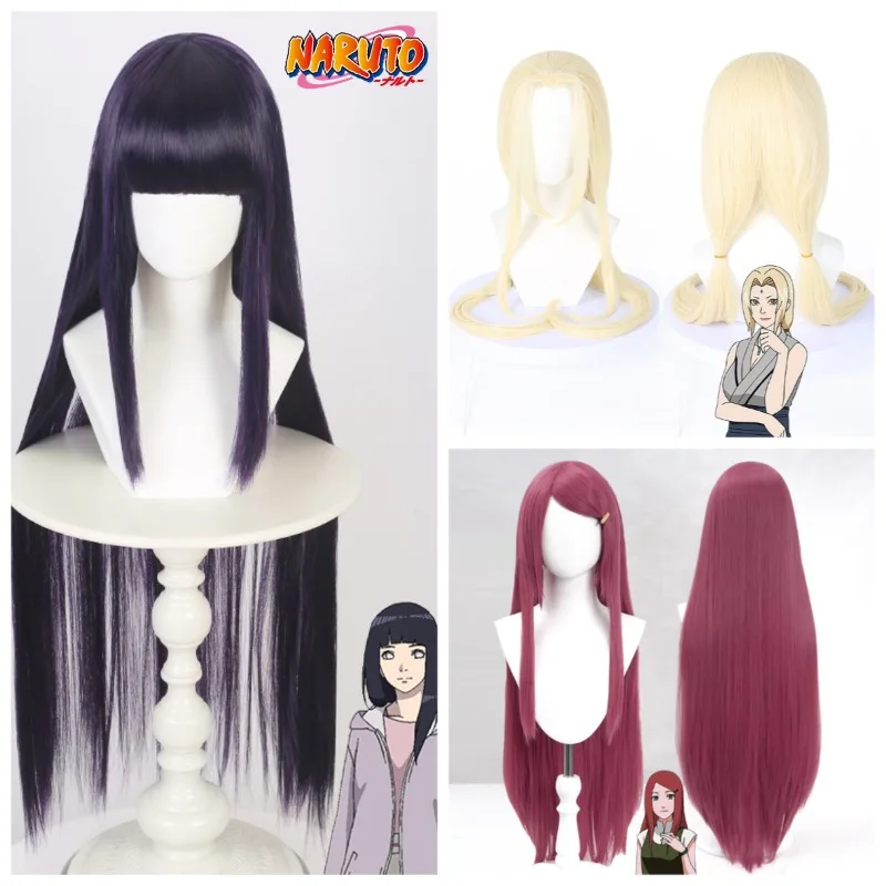 Naruto Anime Charaktere Hyuga Hinata Tsunade Uchiha Sasuke Cosplay Naturhaar Perücke Hitzebeständige Super Lange Synthetische Perücken