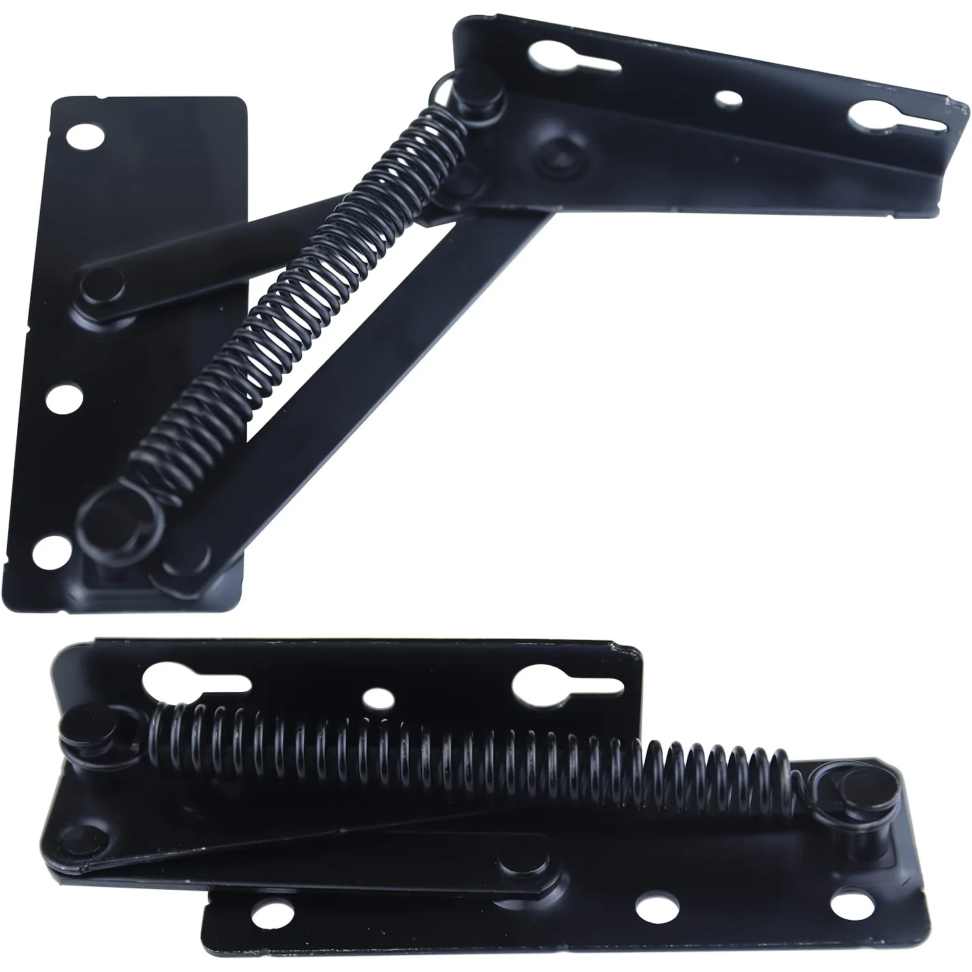 80 Degree Foldable Lifting Bracket with Spring Hinge Metal Bench Seat Hinge Elevator Top Hinge Uncharged Shelf Brackets for Home