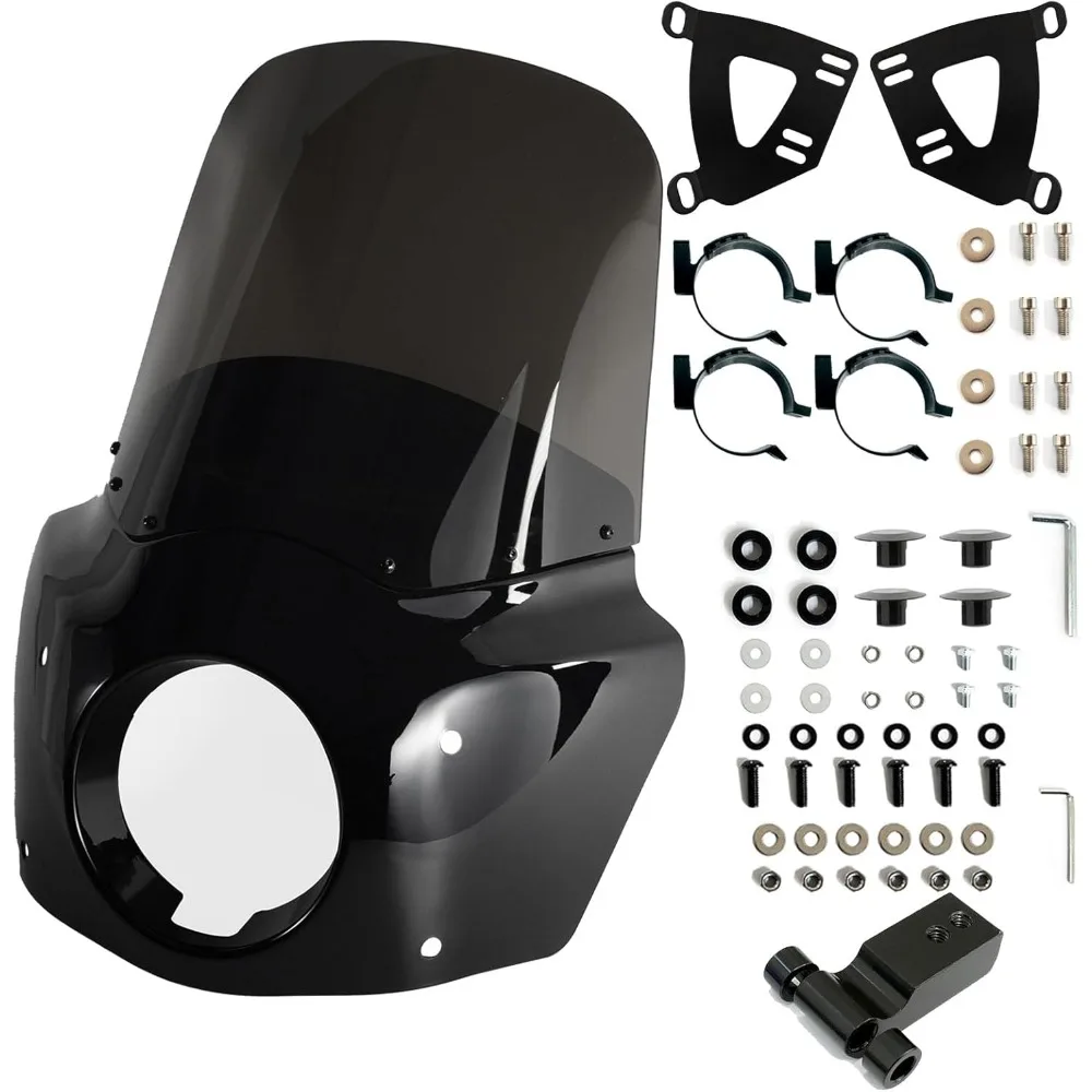 

Комплект обтекателя лобового стекла мотоцикла, подходит для Harley Softail Street Bob fxbb 2018-2020 fxbbs 2021-2024 fxst, 5,75-дюймовый обтекатель фар